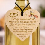 Congratulations On Your Engagement Gift For Couple Wooden Heart