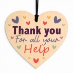 Thank You Gifts for Women Men Cute Handmade Wooden Heart Gift