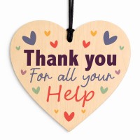 Thank You Gifts for Women Men Cute Handmade Wooden Heart Gift