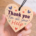 Thank You Gifts for Women Men Cute Handmade Wooden Heart Gift