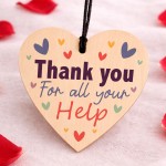 Thank You Gifts for Women Men Cute Handmade Wooden Heart Gift