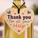 Thank You Gifts for Women Men Cute Handmade Wooden Heart Gift