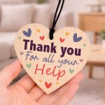 Thank You Gifts for Women Men Cute Handmade Wooden Heart Gift