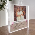 Best Friend Birthday Gift Personalised Photo Acrylic Block