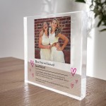 Best Friend Birthday Gift Personalised Photo Acrylic Block