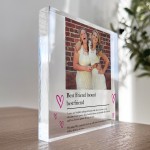 Best Friend Birthday Gift Personalised Photo Acrylic Block