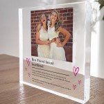 Best Friend Birthday Gift Personalised Photo Acrylic Block