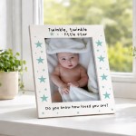 Baby Photo Frame Twinkle Twinkle Little Star Quote Nursery Frame