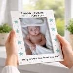 Baby Photo Frame Twinkle Twinkle Little Star Quote Nursery Frame