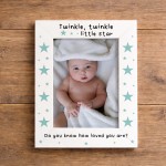 Baby Photo Frame Twinkle Twinkle Little Star Quote Nursery Frame