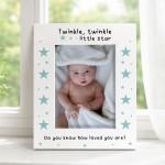 Baby Photo Frame Twinkle Twinkle Little Star Quote Nursery Frame