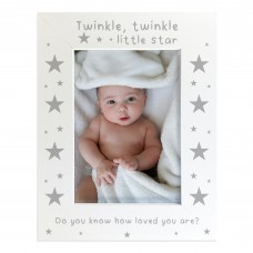Baby Gift 7x5 White Photo Frame Twinkle Twinkle Little Star Gift