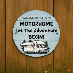 Welcome To The Motorhome Sign Hanging Acrylic Sign