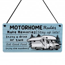 Motorhome Rules Sign Novelty Decor Plaque Motor home Signs