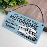 Welcome To The Motorhome Sign Let The Adventure Begin Plaque Welcome To The Motorhome Sign Let The Adventure Begin Plaque