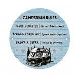 Campervan Rules Sign Hanging Acrylic Wall Door Sign Caravan Sign