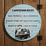 Campervan Rules Sign Hanging Acrylic Wall Door Sign Caravan Sign