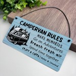 Campervan Rules Hanging Sign Camper Van Accessories Home Decor