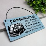 Campervan Rules Hanging Sign Camper Van Accessories Home Decor