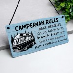 Campervan Rules Hanging Sign Camper Van Accessories Home Decor