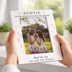 Auntie Present For Birthday Christmas Auntie Photo Frame