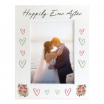 Gift On Wedding Day Happily Ever After 7x5 White Photo Frame