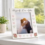 Gift On Wedding Day Happily Ever After 7x5 White Photo Frame
