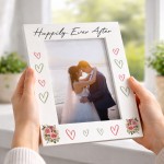 Gift On Wedding Day Happily Ever After 7x5 White Photo Frame