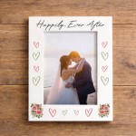 Gift On Wedding Day Happily Ever After 7x5 White Photo Frame