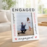 ENGAGED Photo Frame For Couple Engagement Gift Congratulations ENGAGED Photo Frame For Couple Engagement Gift Congratulations