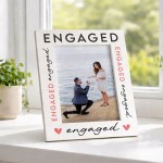 ENGAGED Photo Frame For Couple Engagement Gift Congratulations ENGAGED Photo Frame For Couple Engagement Gift Congratulations