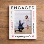ENGAGED Photo Frame For Couple Engagement Gift Congratulations ENGAGED Photo Frame For Couple Engagement Gift Congratulations