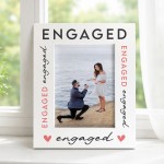 ENGAGED Photo Frame For Couple Engagement Gift Congratulations ENGAGED Photo Frame For Couple Engagement Gift Congratulations