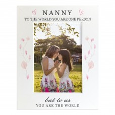 Gift For Nanny Photo Frame You Are The World Thank You Gift