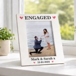 ENGAGED Photo Frame, Personalised Picture Frame For Couple ENGAGED Photo Frame, Personalised Picture Frame For Couple