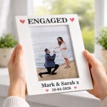 ENGAGED Photo Frame, Personalised Picture Frame For Couple ENGAGED Photo Frame, Personalised Picture Frame For Couple