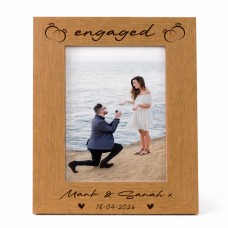 Personalised Engagement Gift For Couple ENGAGED Photo Frame