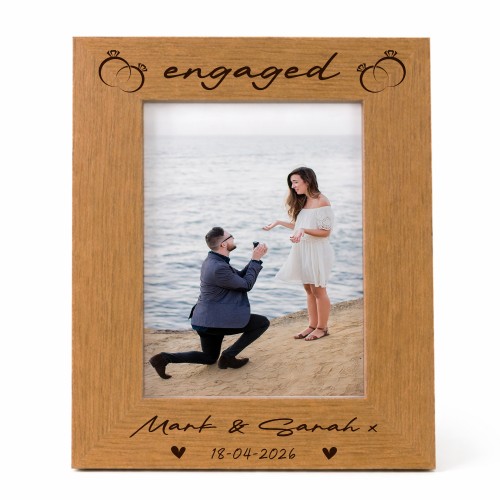 Personalised Engagement Gift For Couple ENGAGED Photo Frame Personalised Engagement Gift For Couple ENGAGED Photo Frame