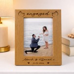Personalised Engagement Gift For Couple ENGAGED Photo Frame Personalised Engagement Gift For Couple ENGAGED Photo Frame