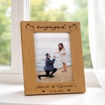 Personalised Engagement Gift For Couple ENGAGED Photo Frame Personalised Engagement Gift For Couple ENGAGED Photo Frame