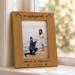 Personalised Engagement Gift For Couple ENGAGED Photo Frame Personalised Engagement Gift For Couple ENGAGED Photo Frame