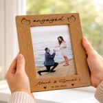 Personalised Engagement Gift For Couple ENGAGED Photo Frame Personalised Engagement Gift For Couple ENGAGED Photo Frame
