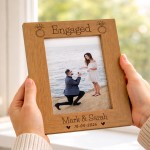 Personalised Wooden Photo Frame 7x5 Engagement Gifts for Couple Personalised Wooden Photo Frame 7x5 Engagement Gifts for Couple
