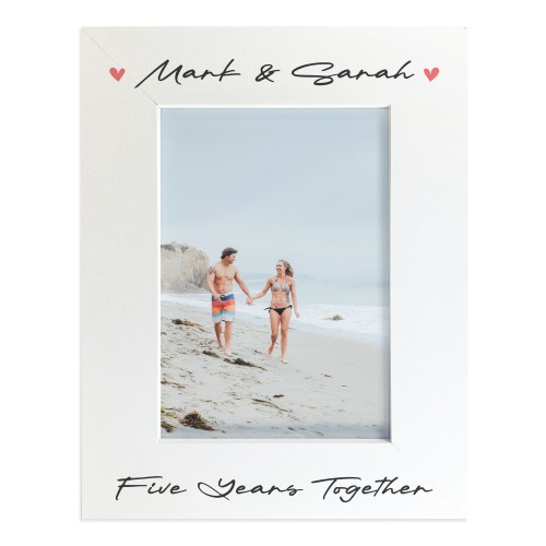 Personalised 5th Anniversary Gift Couple Photo Frame Personalised 5th Anniversary Gift Couple Photo Frame