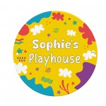 Personalised Kids Playhouse Sign Colourful Garden Playhouse