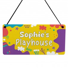 Personalised Playhouse Sign For Garden Playroom Kids Playhouse