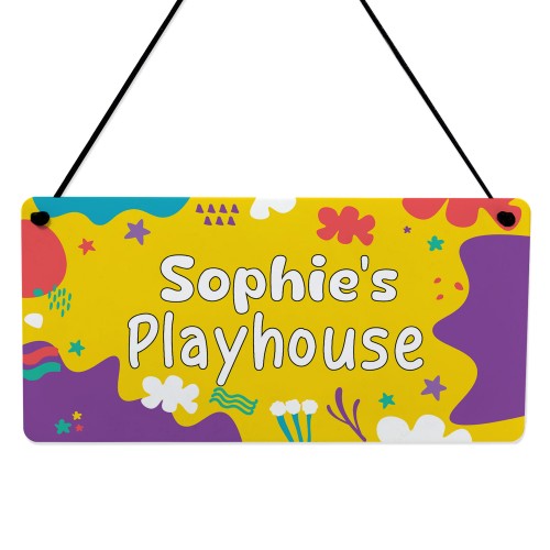 Personalised Playhouse Sign For Garden Playroom Kids Playhouse