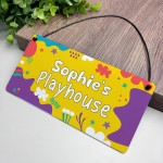Personalised Playhouse Sign For Garden Playroom Kids Playhouse