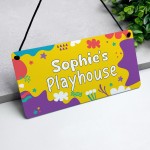 Personalised Playhouse Sign For Garden Playroom Kids Playhouse
