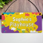 Personalised Playhouse Sign For Garden Playroom Kids Playhouse